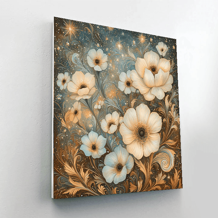Klimt Inspired Celestial Blooms - DIY Painting By Numbers Kit