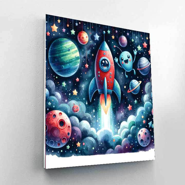 Fun Space Adventure Paint By Numbers