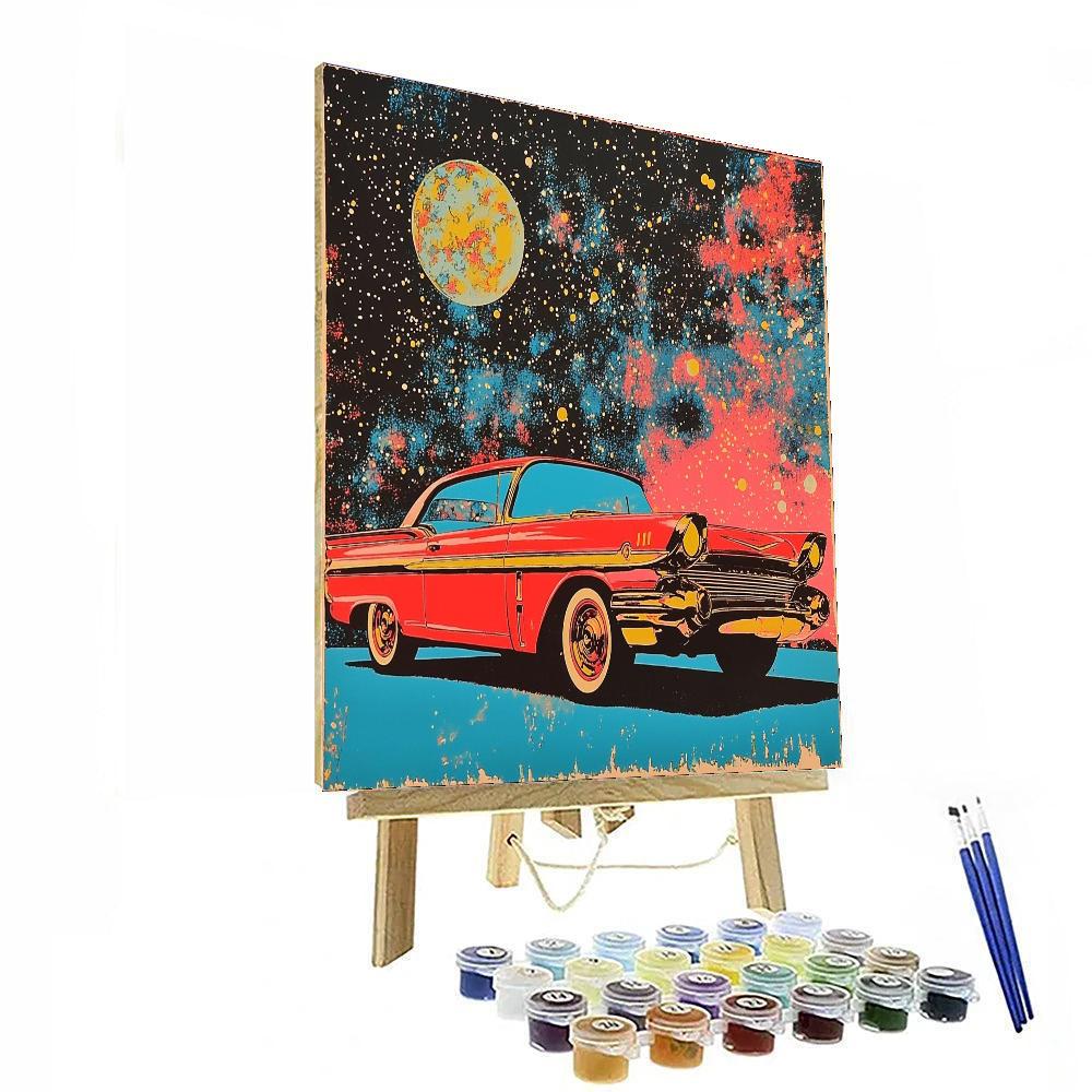 Andy Warhol Inspired Cosmic Vintage Vehicles  Paint By Number