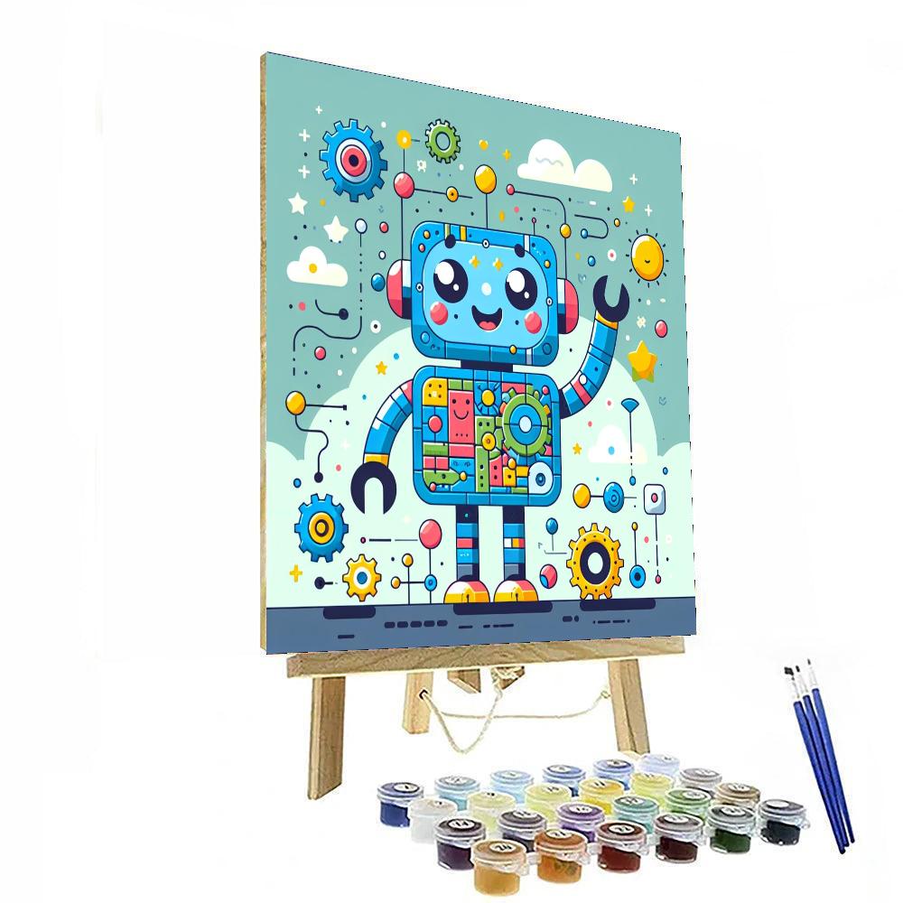 Cool Robot Painting By Numbers Kit