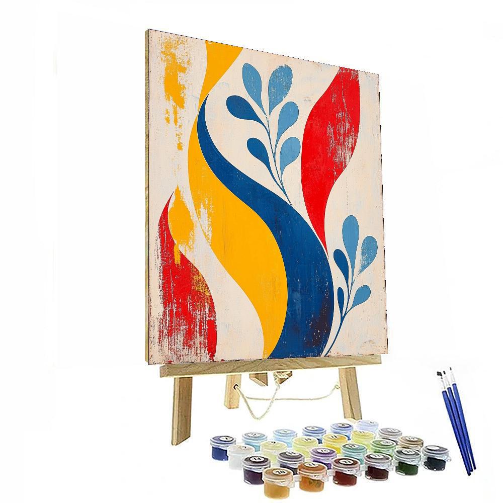 Joan Miró Inspired Organic Abstractions  Number Painting