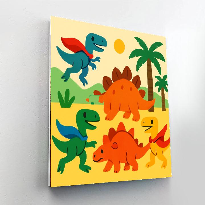 Super Dino Squad Numbered Painting Kits