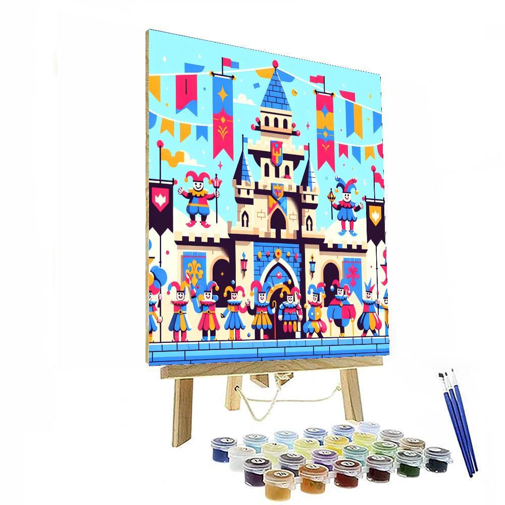 Castle Courtyard Carnival Painting By Numbers Kit