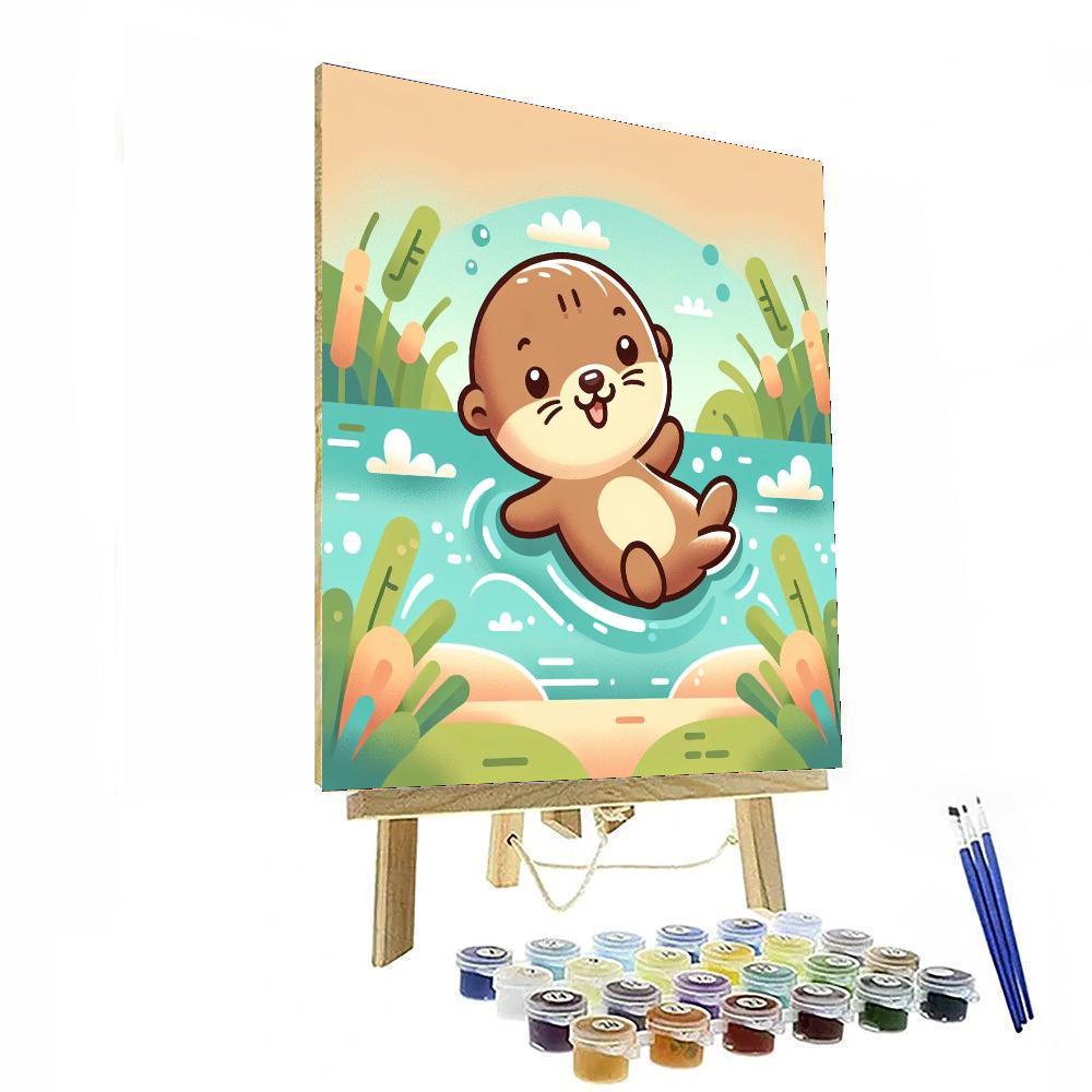 Adorable Otter Number Painting