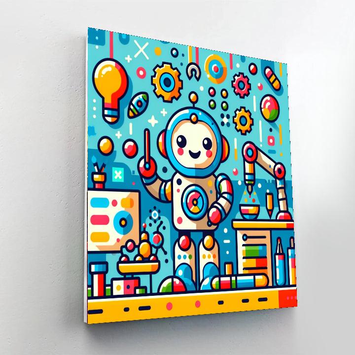Robot Engineer Lab Number Painting