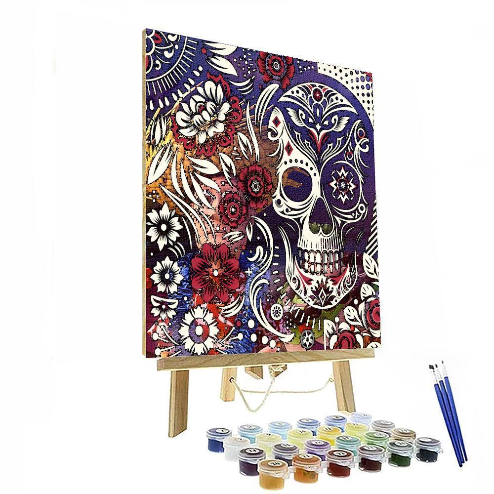 Skull's Mysterious Allure Number Painting