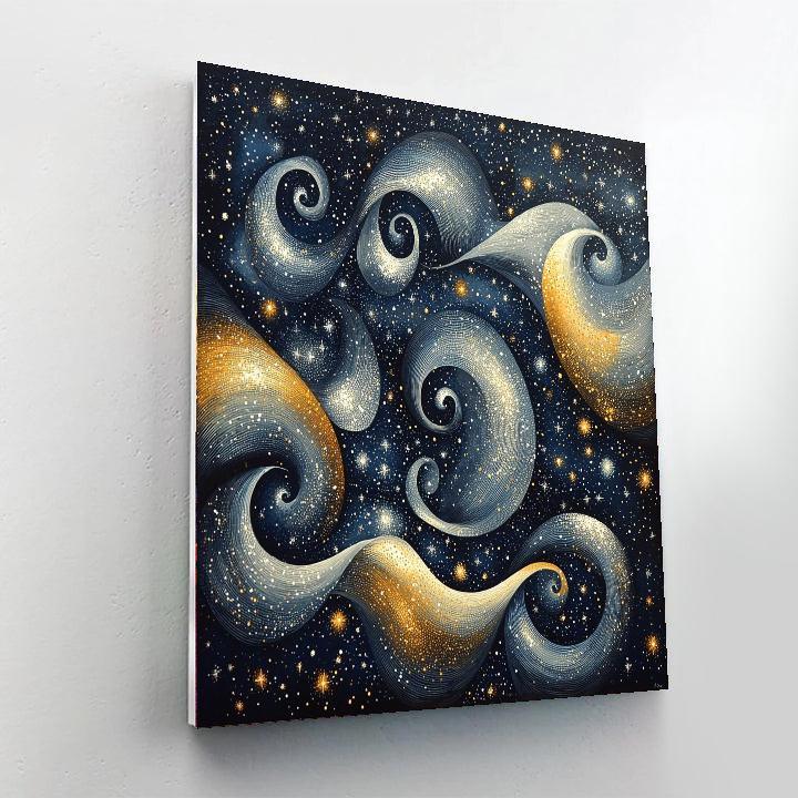 Georges Seurat Inspired Starry Night Whirlwind  DIY Paint By Numbers