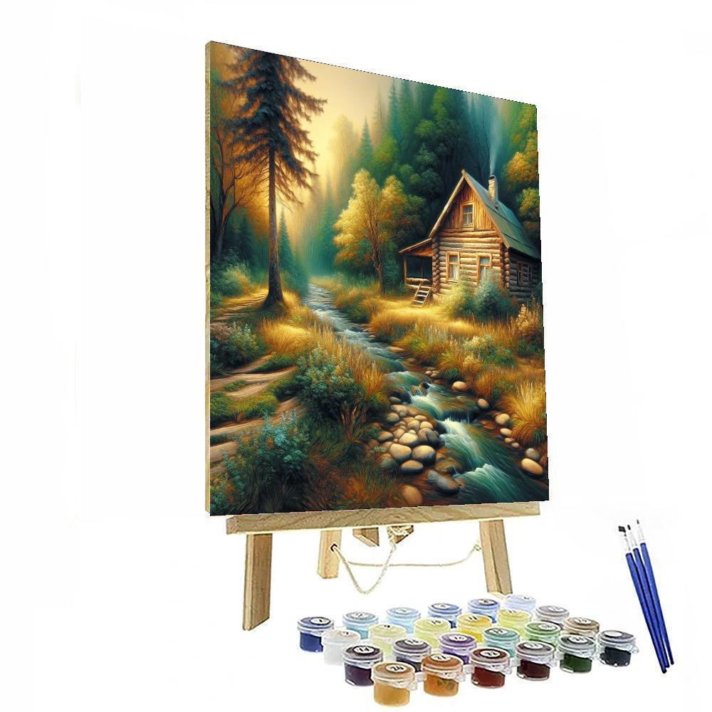 Rustic Cabin Tranquility Paint By Number