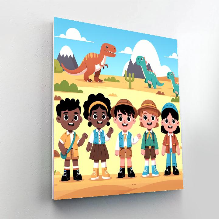Dino Rangers Number Painting