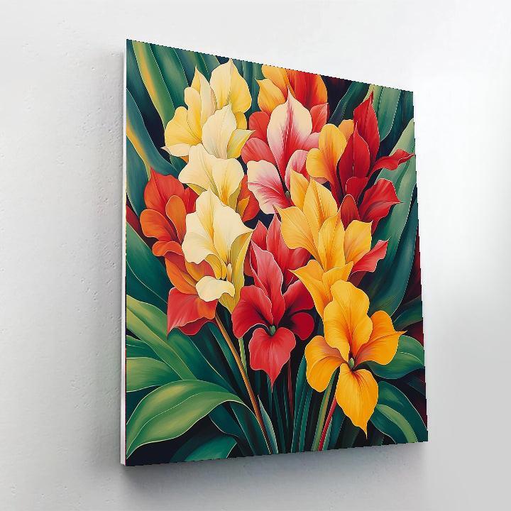 O'Keeffe Inspired Dancing Petals  Painting By Numbers Kit