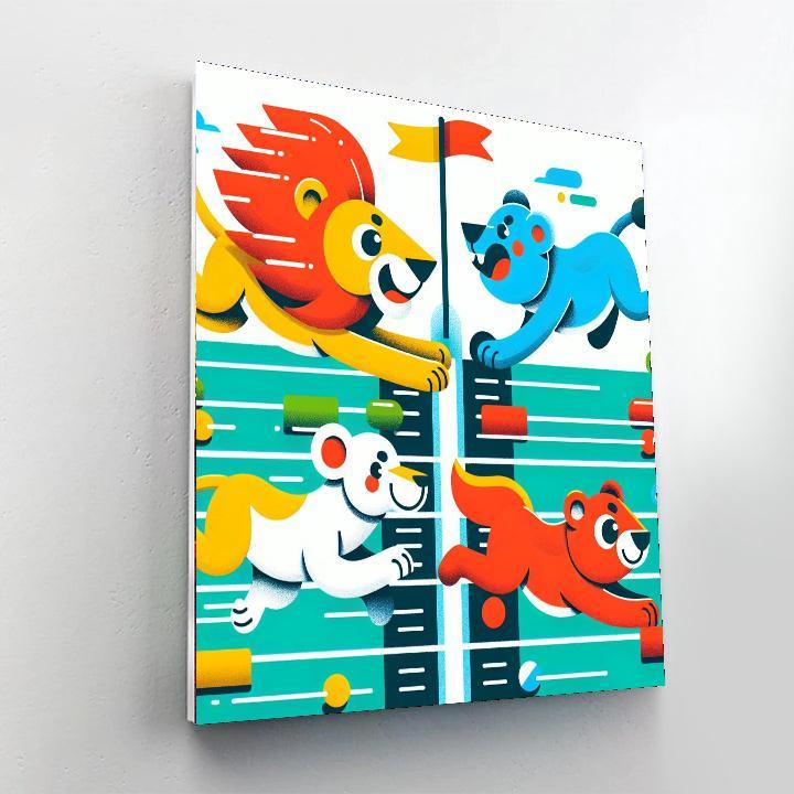 Animal Olympics DIY Paint By Numbers