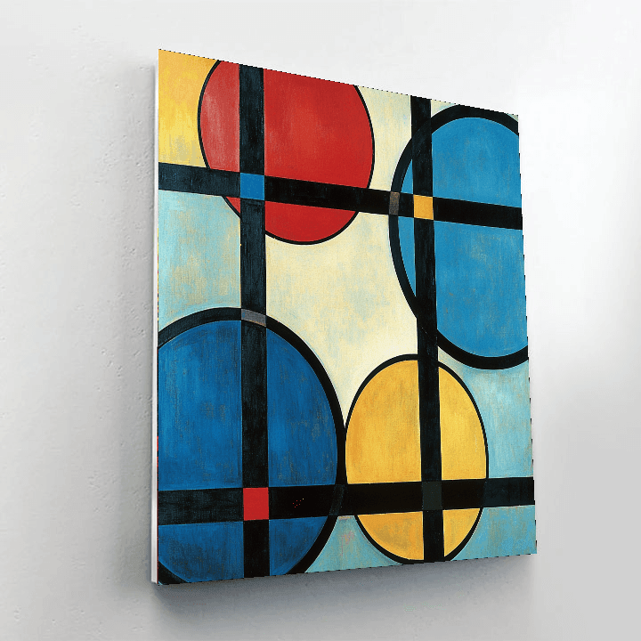 Piet Mondrian Inspired Modern Geometry  Paint By Numbers Art