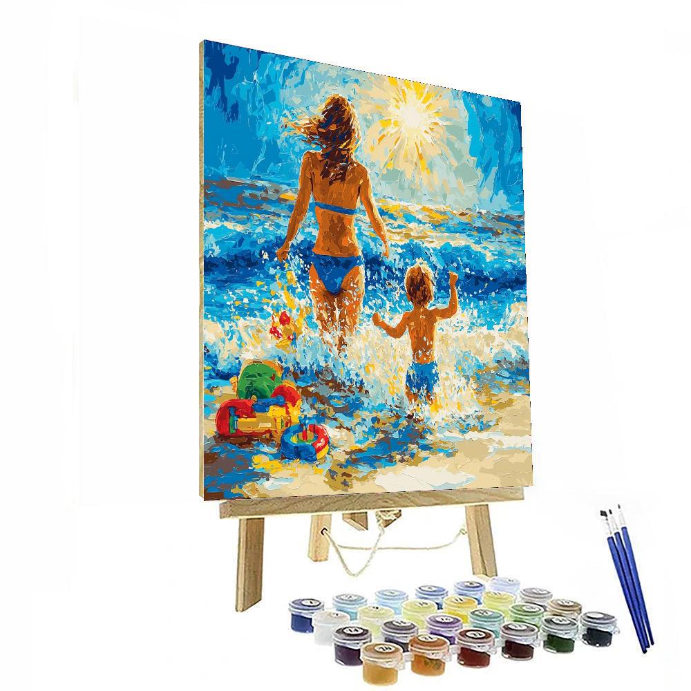 Mommy And Me At The Beach Paint By Color