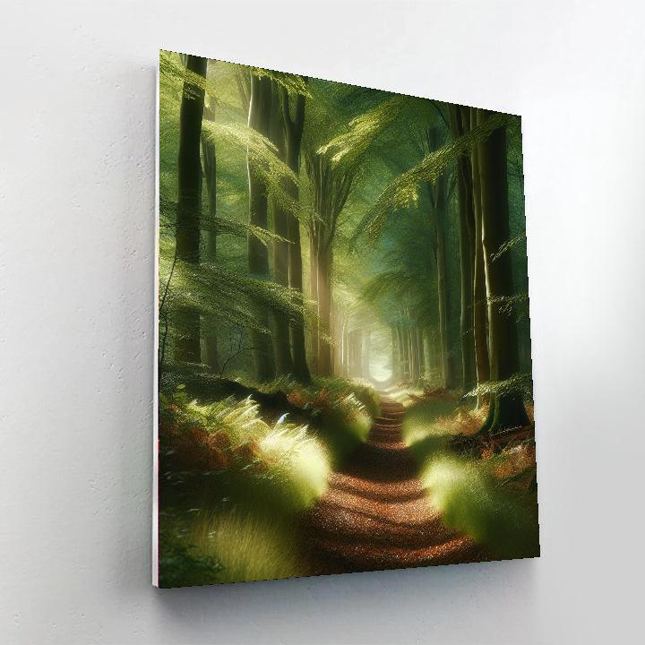 Rustic Woodland Pathway Painting Number Kit