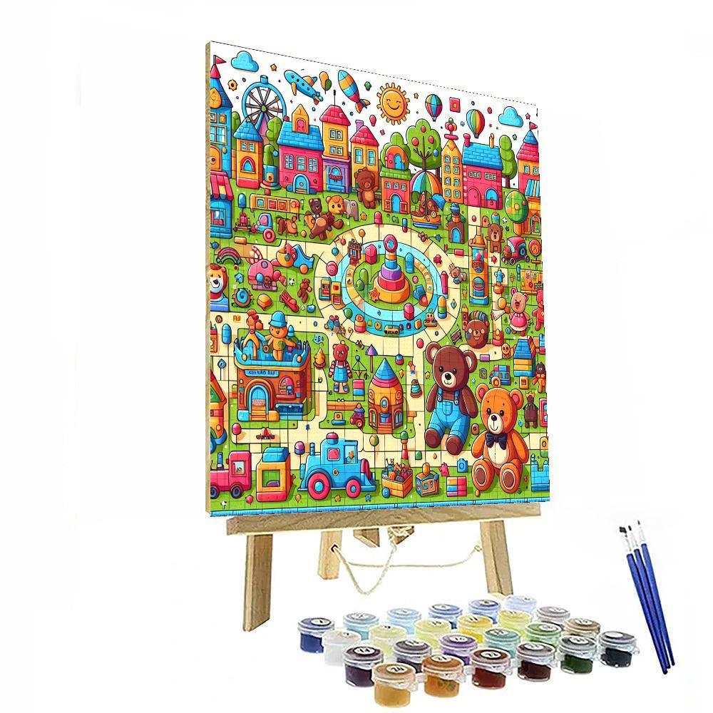Exciting Toy Town Adventure Numbered Painting Kits