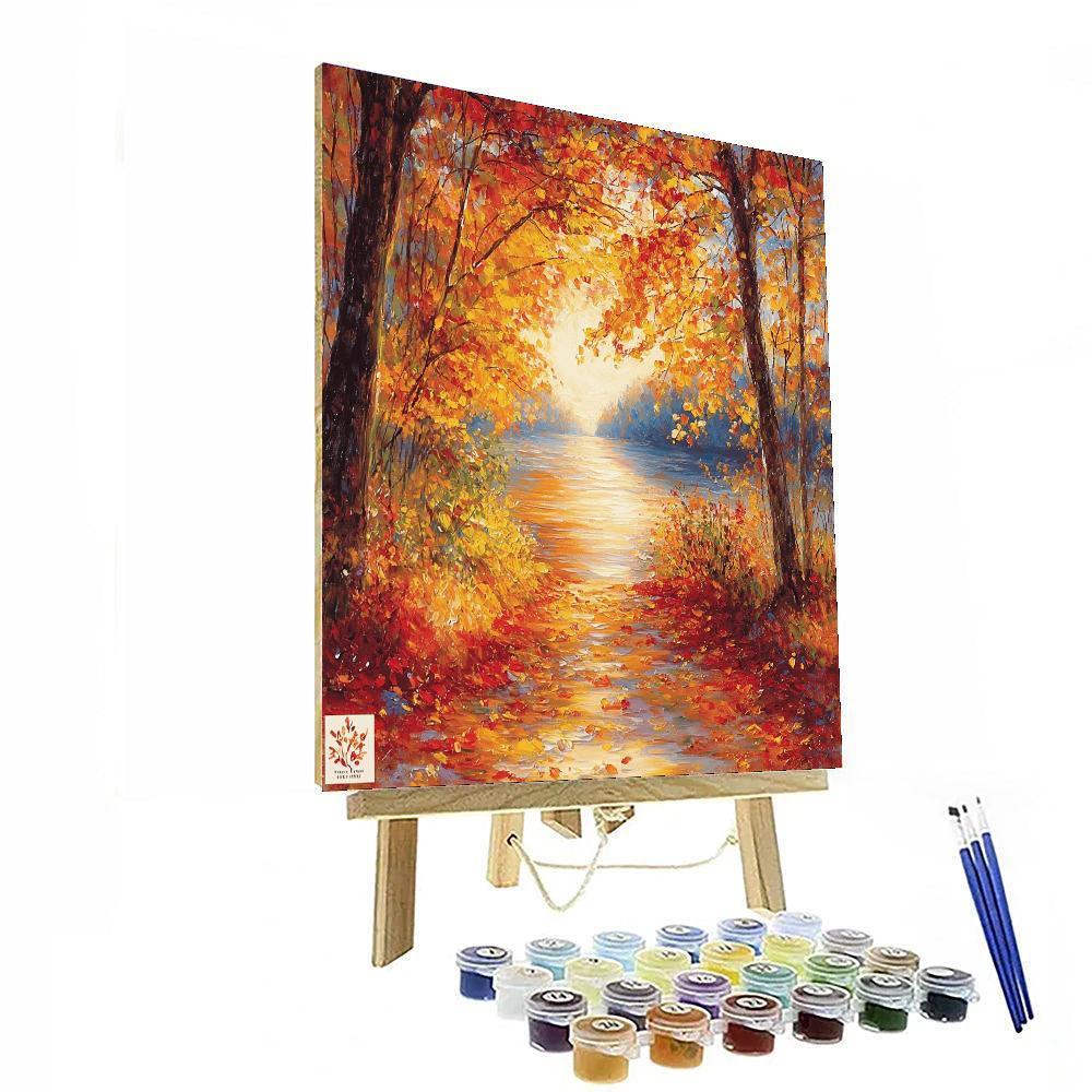 Renoir Inspired Rustling Autumn Leaves  Painting By Numbers Kit