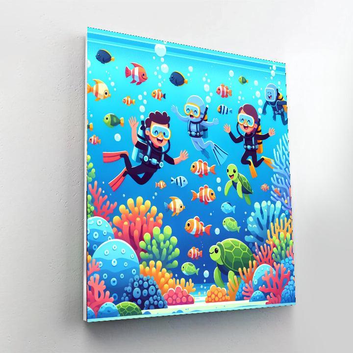 Underwater Exploration Crew Paint By Number