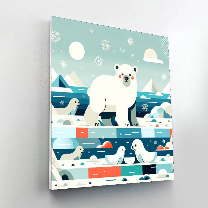 Polar Bear's Arctic Quest Painting By Numbers Kit