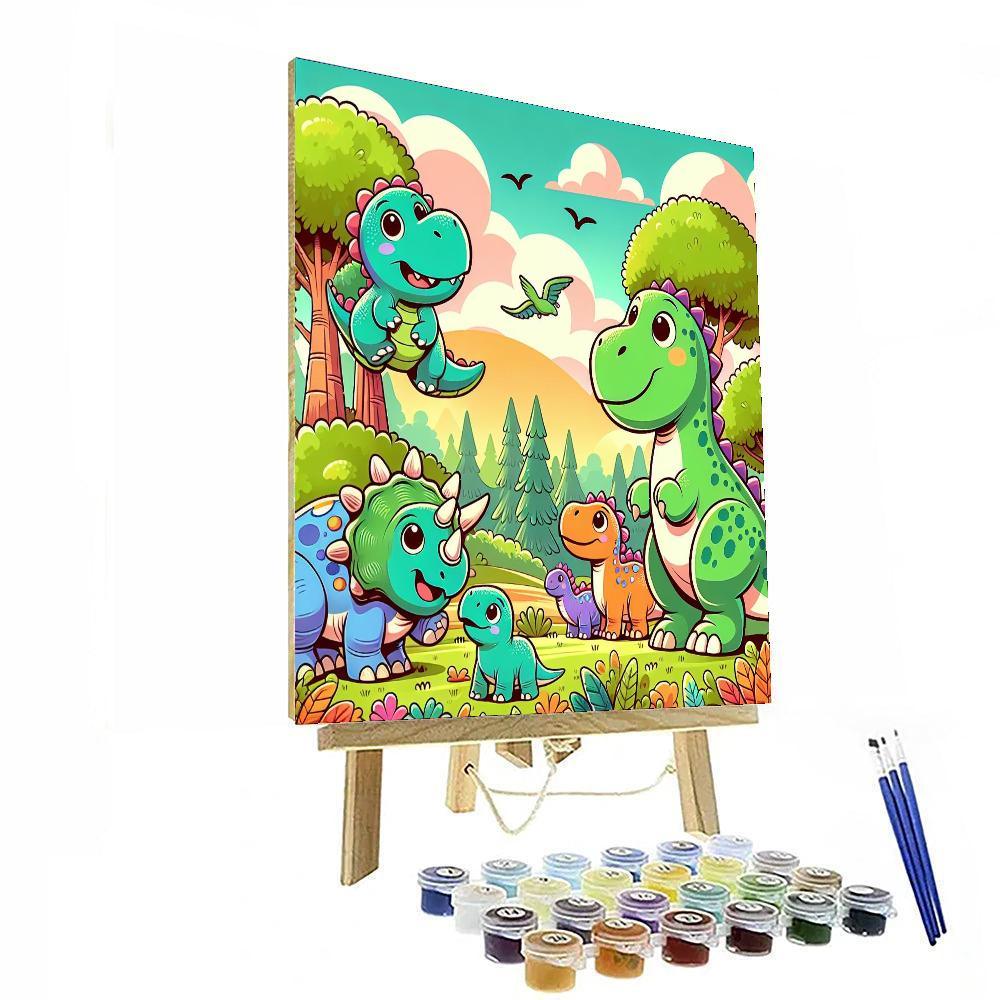 Playful Dinosaur Discovery Paint By Color