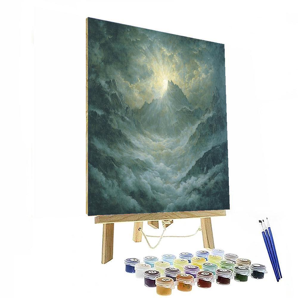 Caspar David Friedrich Inspired Mystical Mountainscape  Paint By Numbers Kits