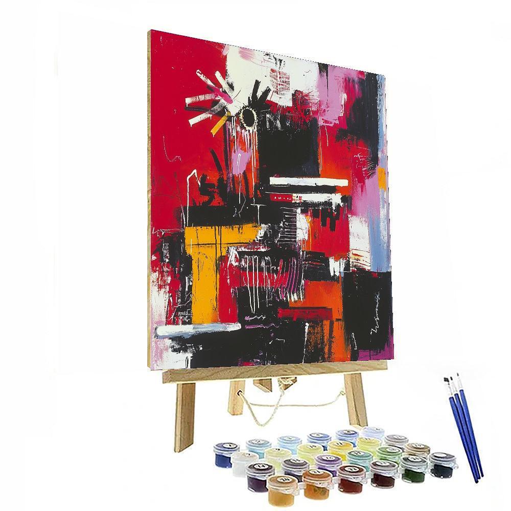Jean-Michel Basquiat Inspired Symphony Of Chaos  Painting By Numbers Kit