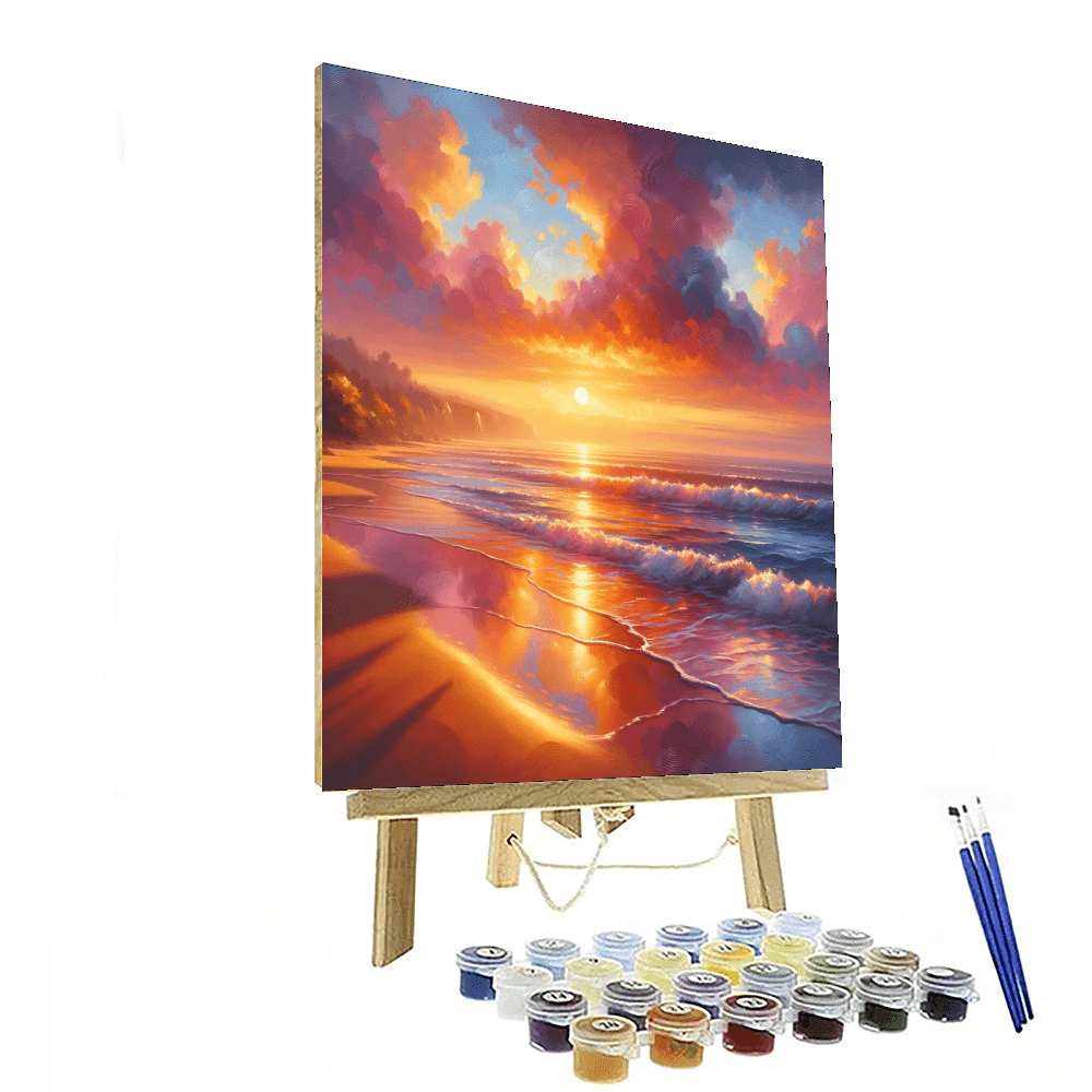 Dreamy Coastal Sunset Numbered Painting Kits
