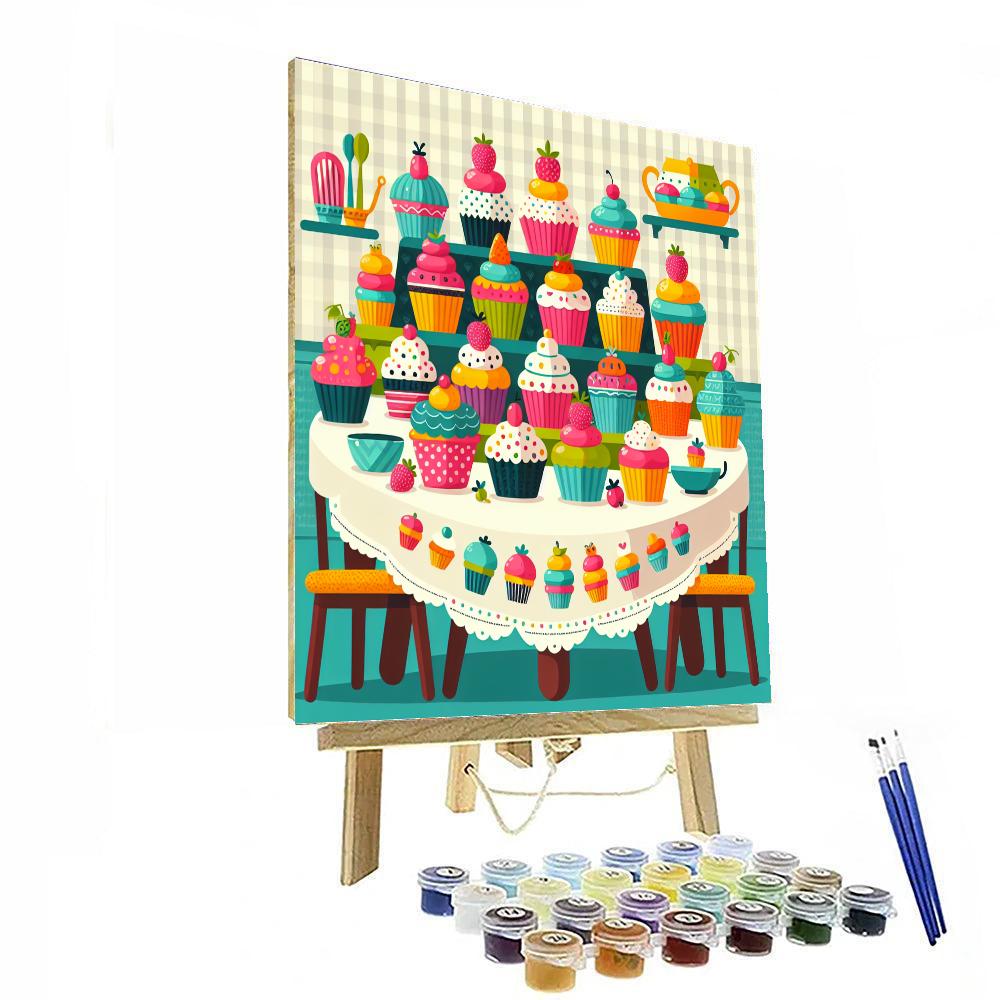 Cute Cupcakes Number Painting