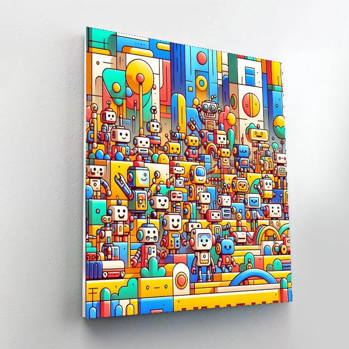 Adventure In Robot City Paint By Color