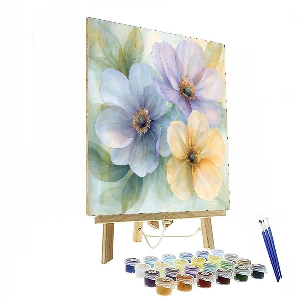 Leonardo Da Vinci Inspired Translucent Flora  Paint By Number