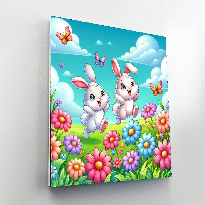 Bouncing Bunny Fun Paint By Number