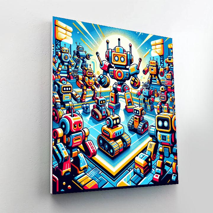 Robot Battle Arena Paint By Number