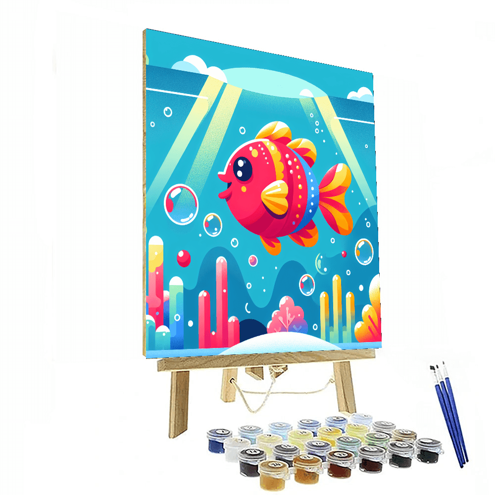 Bubbly Fish Painting Number Kit