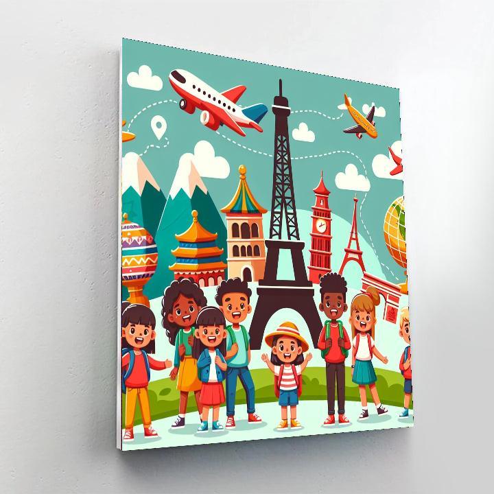 World Travel Wonders Number Painting