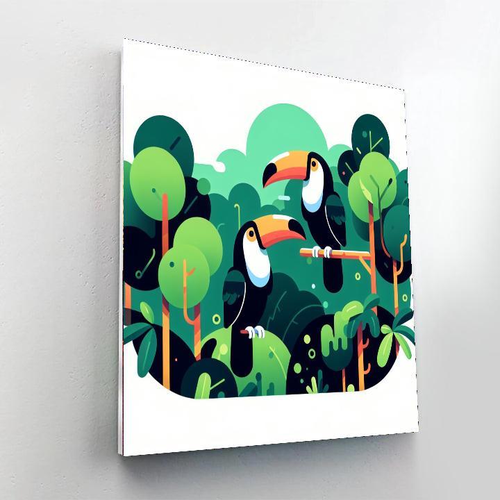 Tropical Toucan Trek Paint By Color