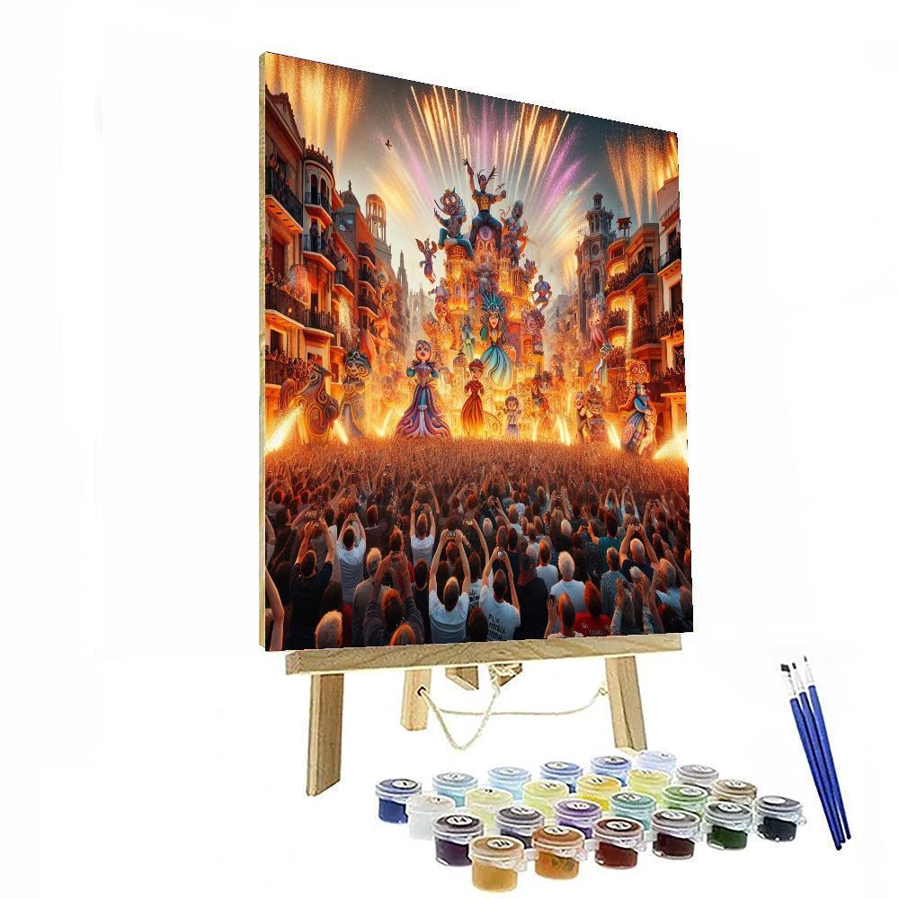 Las Fallas De Valencia - Spain Painting By Numbers Kit