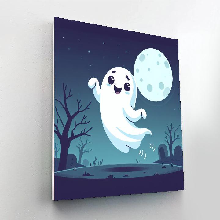 Giggles The Ghost's Spooky Shenanigans Paint By Number