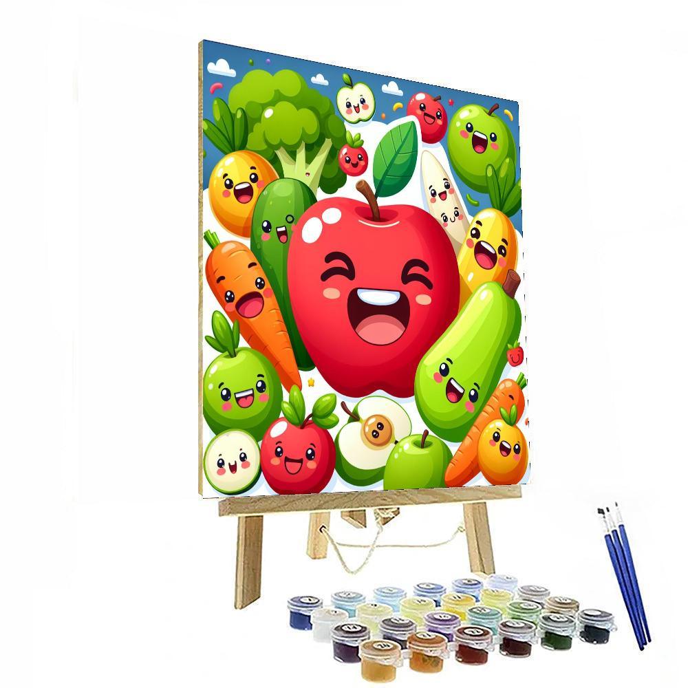 Funny Food Faces Paint By Numbers Kits
