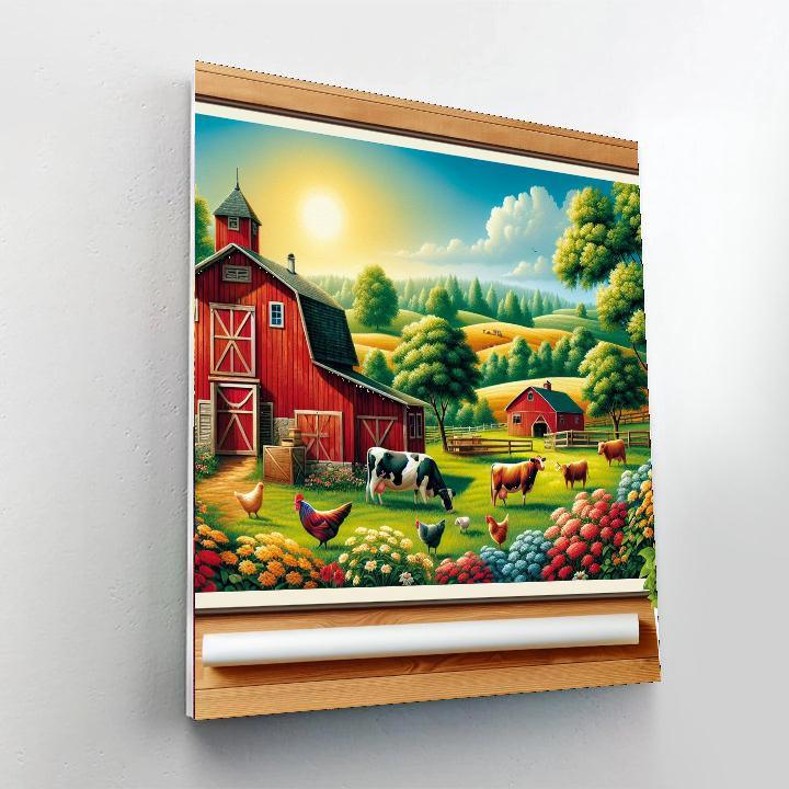 Colorful Farm Life DIY Paint By Numbers