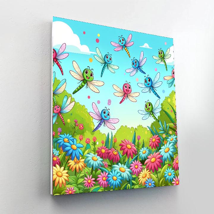 Dreamy Dragonfly Dance Paint By Color