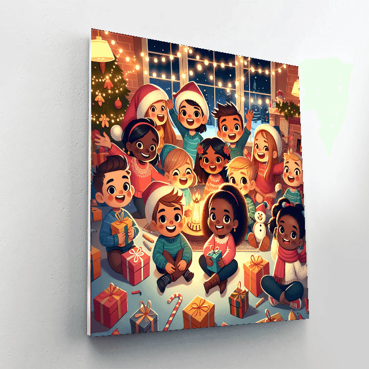 Cheerful Holiday Festivities Painting Number Kit