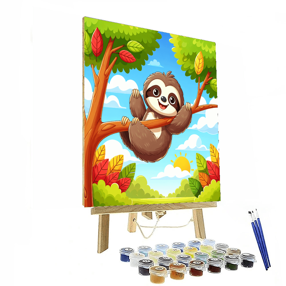 Soloth Kit Number Curious Sloth - DIY Painting By Numbers Kit – Artistry Rack