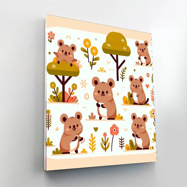 Quirky Quokkas Paint By Numbers Art