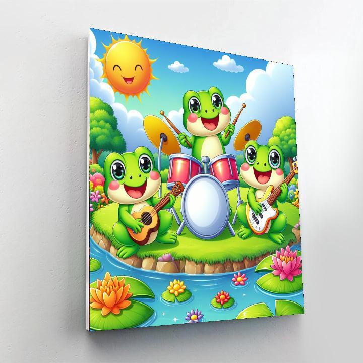 Friendly Frog Chorus Paint By Number