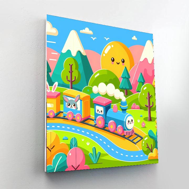 Adventurous Train Journey Paint By Color