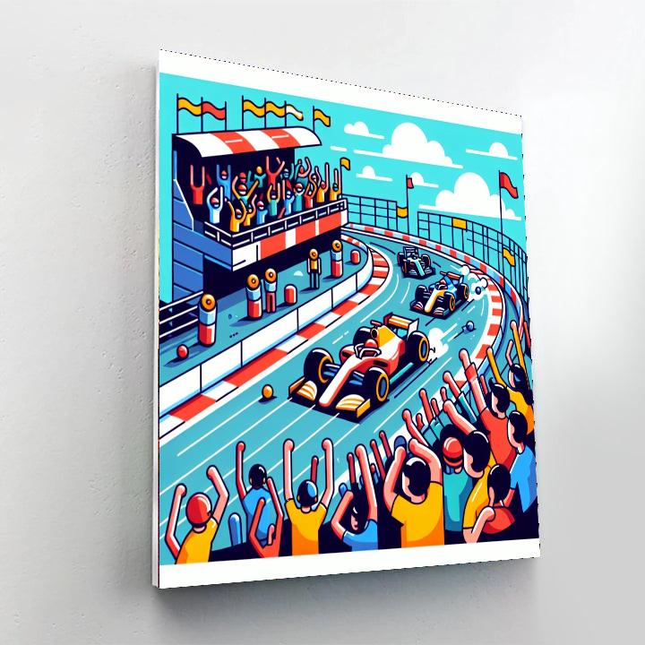 Race To The Finish Line Painting By Numbers Kit