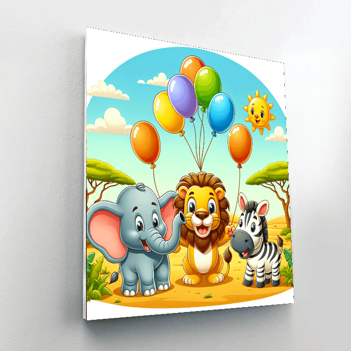 Safari Surprise Party DIY Paint By Numbers