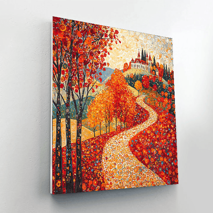Gustav Klimt Inspired Whispers Of Autumn  Painting By Numbers Kit
