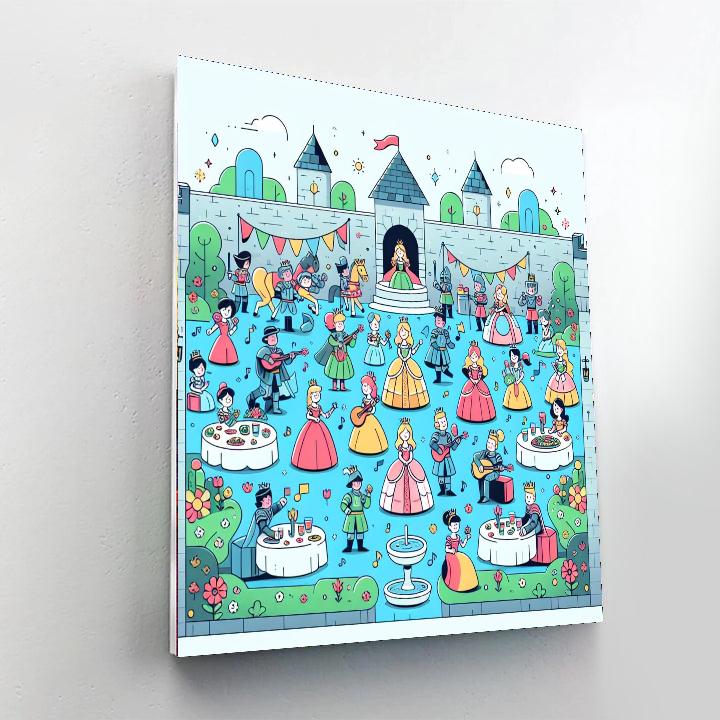 Castle Garden Party Painting Number Kit