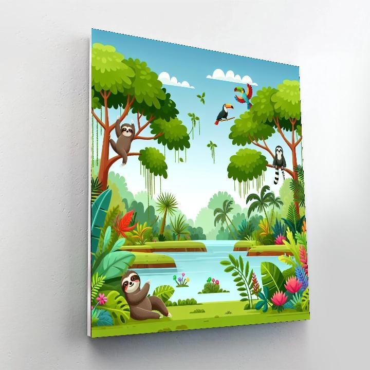 Gentle Rainforest Paint By Color