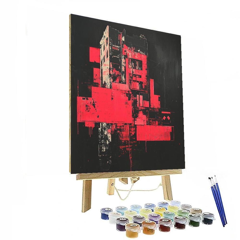Banksy Inspired Decaying Urbanity  Paint By Color